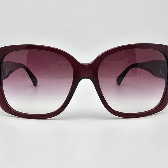 Chanel 5234-Q c.539/3P Red Frame Red Gradient Lens Sunglasses w/ Case Italy 57mm Chanel 5234-Q 539/3P 2N – Vintage Frames Company main image 4